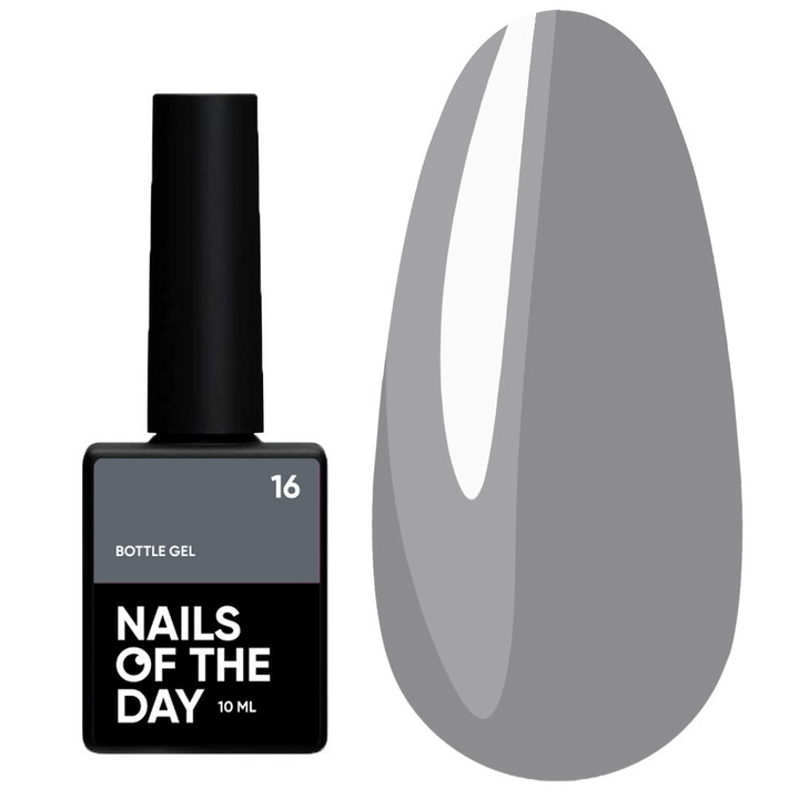 NAILSOFTHEDAY Üvegzselé 16 Szürke 10 ml keményítő zselé