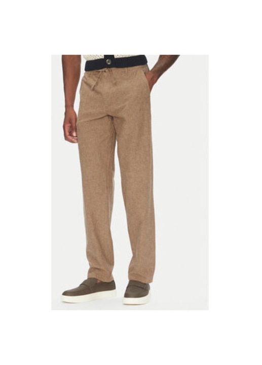 Lindbergh ferfi nadrag, 30-008023, lenvaszon/pamut, bezs, Bézs