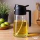 Pulverizator Ulei 2 in 1 Elindor®, Oliviera 470ml, Sticla Dozatoare Multifunctionala, Control Precis, pentru Gatit, Friteuza cu Aer, Salate Material Sticla si PVC, Design Dual, Negru