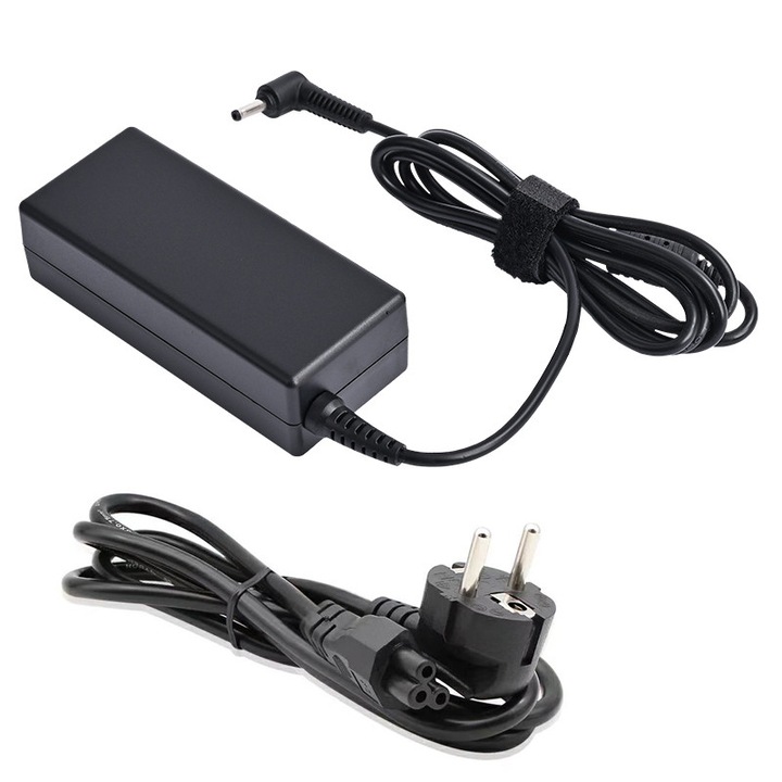 Laptop töltő, 65W 19V 3.42A, fekete, 3.0x1.1mm