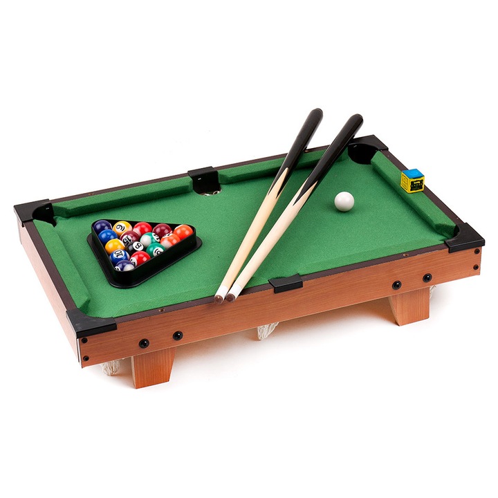Masa biliard ZITA TOYS, Lemn, 69x37x16cm, Multicolor