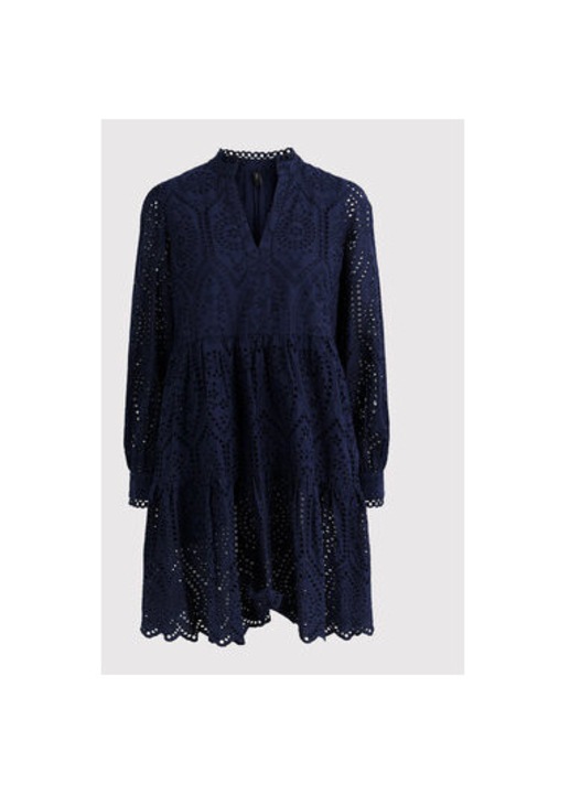 Дамска рокля Яс, 26027162, Био памук, S INTL, Тъмносин