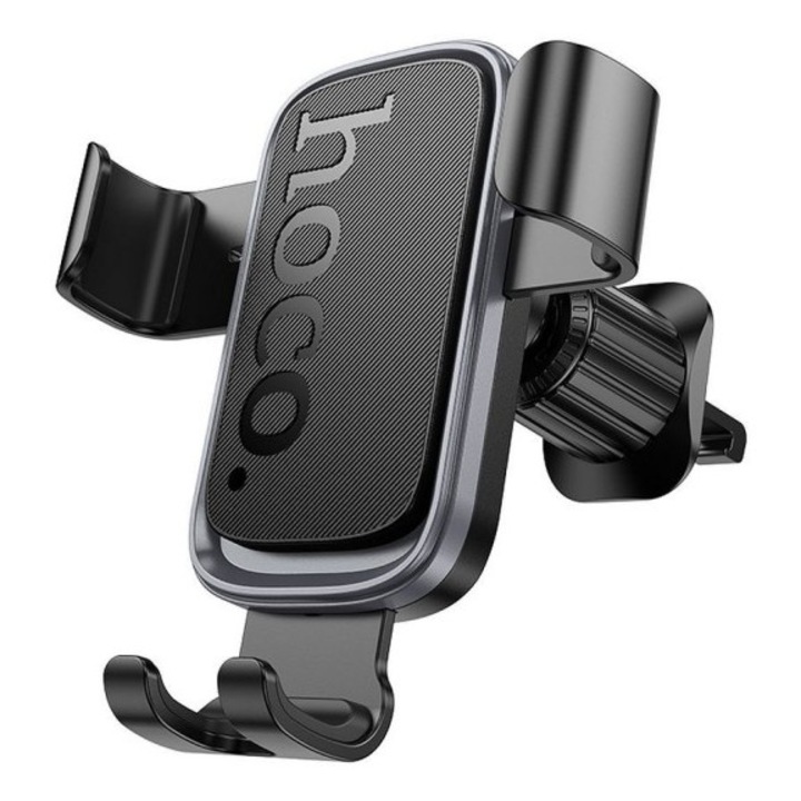 Suport Auto Universal Hoco Gravity Montaj In Grila De Ventilatie, Super Stabil, Negru, H80