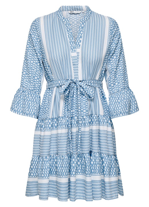 Дамска лятна рокля Only, 15219486, Рециклиран полиестер, L INTL, Син, Син