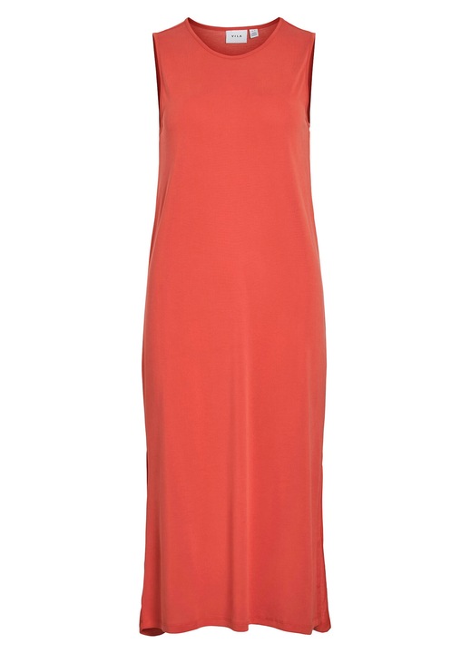 Дамска лятна рокля Vila, 14101675, Модал/Полиестер, Червена, Червен