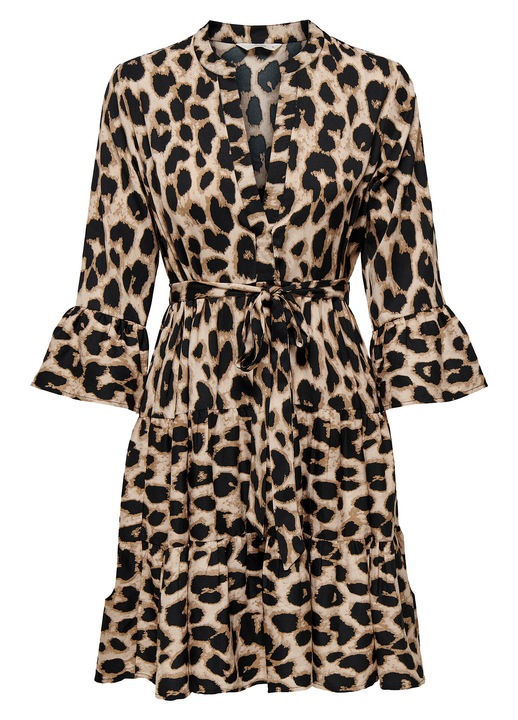 Дамска лятна рокля Only, 15219486, Рециклиран полиестер, L INTL, Кафява, Кафяв