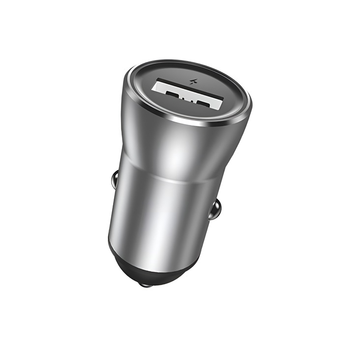 Incarcator Auto 20W DaDen QC3.0, USB-A, Fast Charge, Compatibil BC1.2, Apple 2.4A, QC2.0/3.0, AFC, FCP, Gri