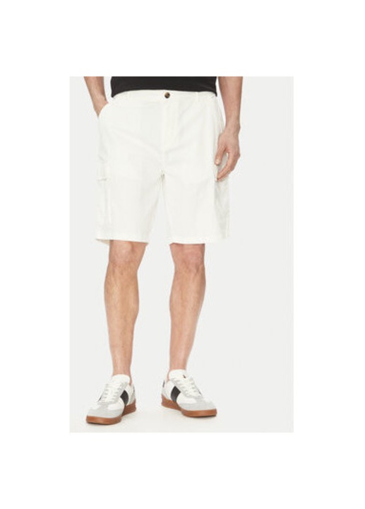 Ferfi rovidnadrag La Martina, TW536, Pamut, Feher, Fehér