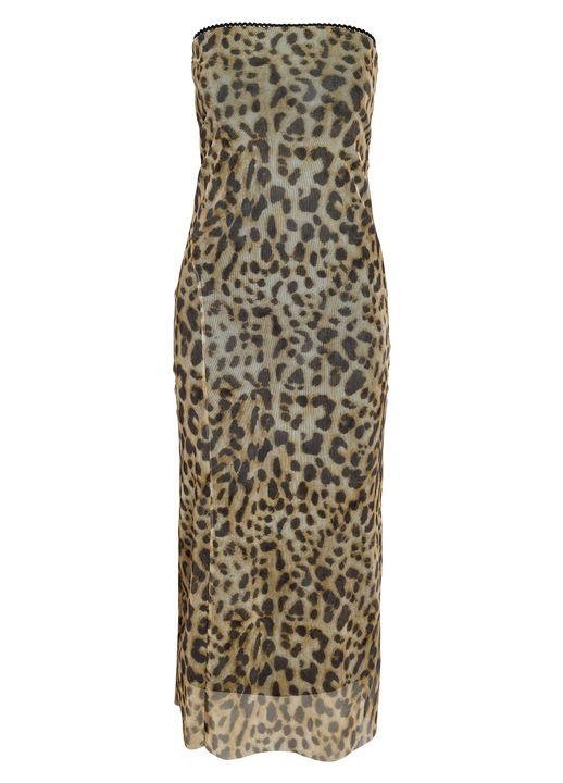 Дамска лятна рокля Noisy May, 27033993, Рециклиран полиестер, Кафяв