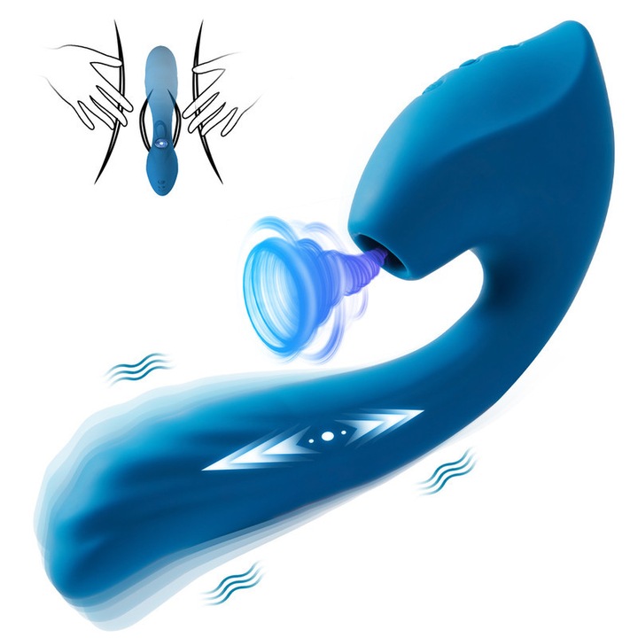 Вибратор QUZAR 3в1, смучене, вибрации, импулси, 14х4см