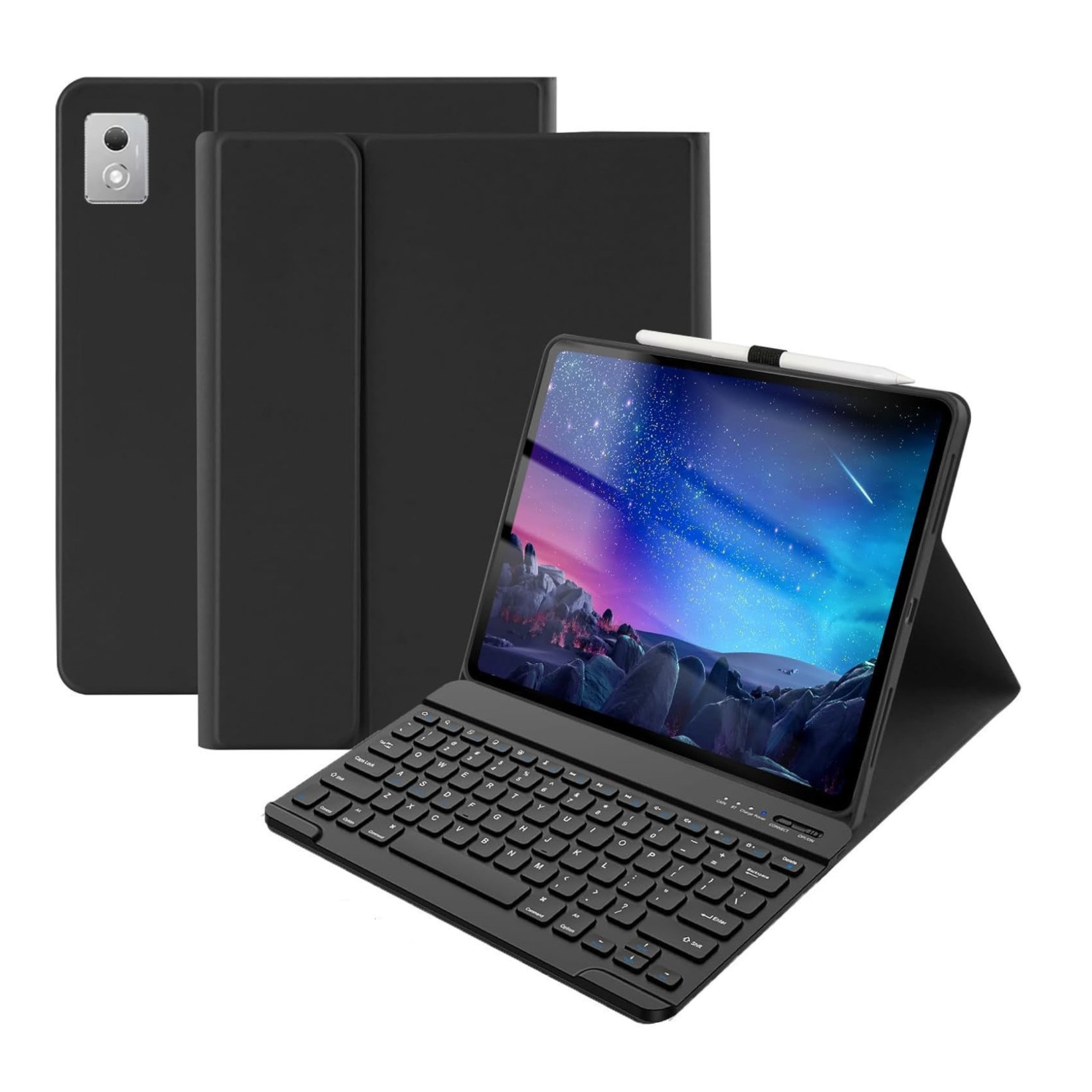 Husa cu Tastatura Bluetooth pentru Lenovo IdeaTab Pro 12.7" – Atasament Magnetic, Layout cu Caractere Poloneze, Acces Complet la Porturi, Functie Asistenta, Autonomie 60h, Incarcare 2-3h