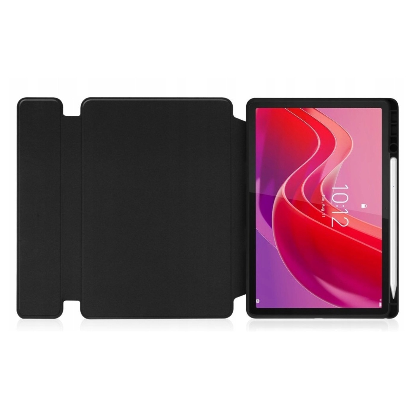 Husa rotativa 3 in 1 cu tastatura wireless si touchpad, Lenovo, Tab M11/K11/K11E, 10.95" 11", functie de suport, design elegant, acces la toate porturile, material: piele ecologica, culoare: negru, setul include: husa si tastatura, caracteristic
