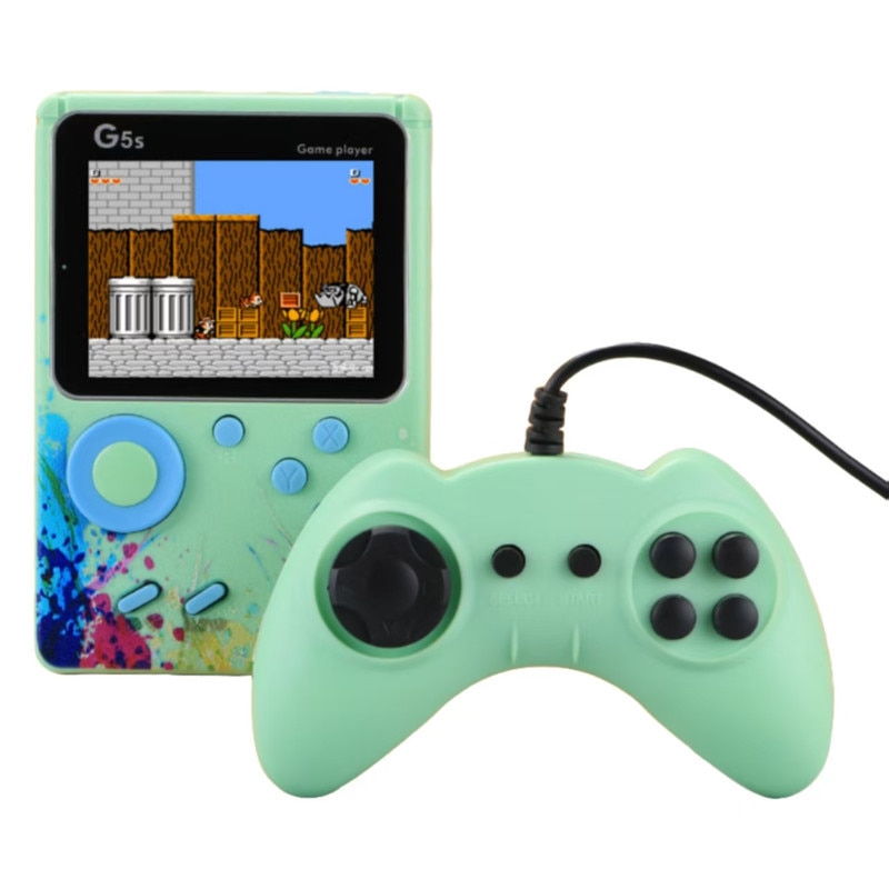 Consola Portabila, ecran LCD, mai mult de 500 de jocuri, joc dublu, conexiune TV de sprijin, verde
