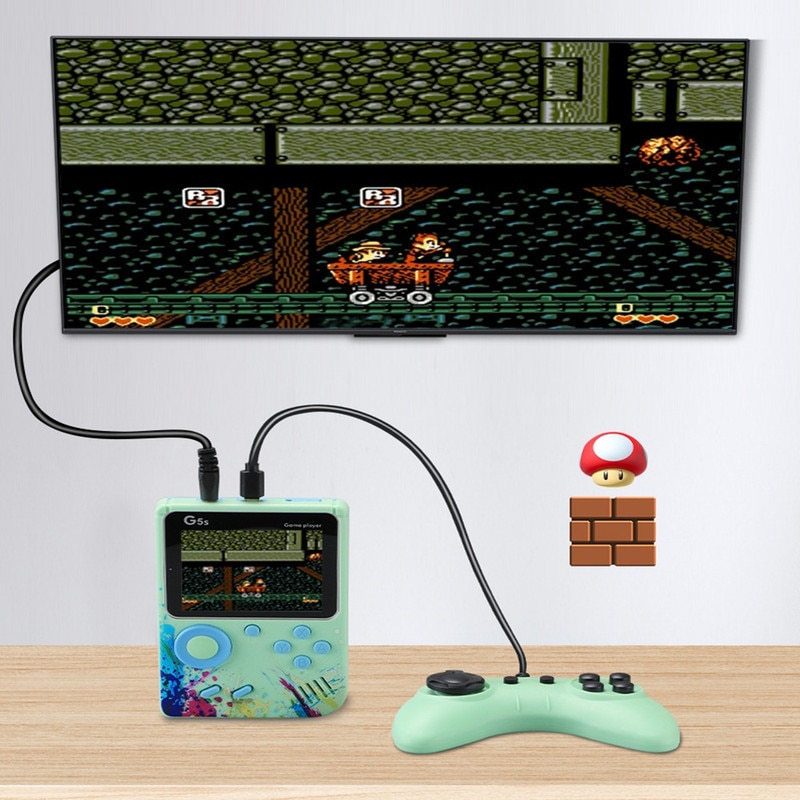 Consola Portabila, ecran LCD, mai mult de 500 de jocuri, joc dublu, conexiune TV de sprijin, verde