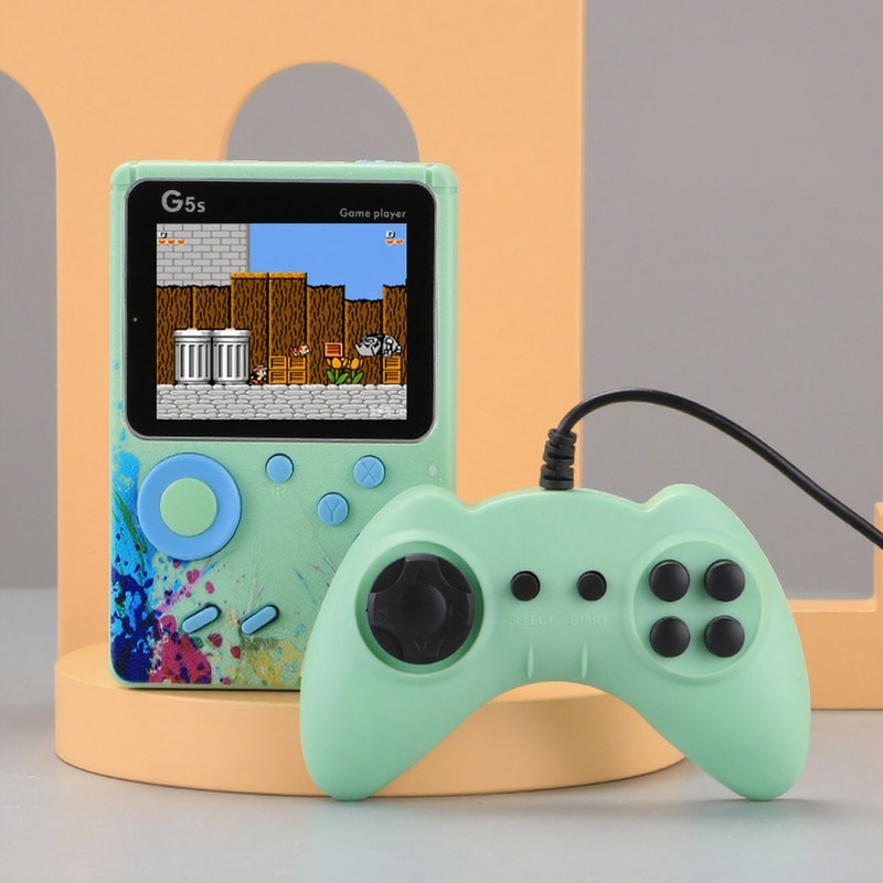 Consola Portabila, ecran LCD, mai mult de 500 de jocuri, joc dublu, conexiune TV de sprijin, verde