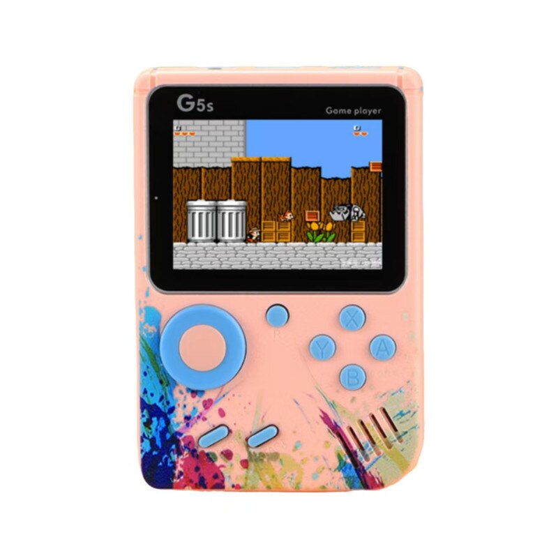 Consola Portabila, ecran LCD, mai mult de 500 de jocuri, joc dublu, conexiune TV de sprijin, roz