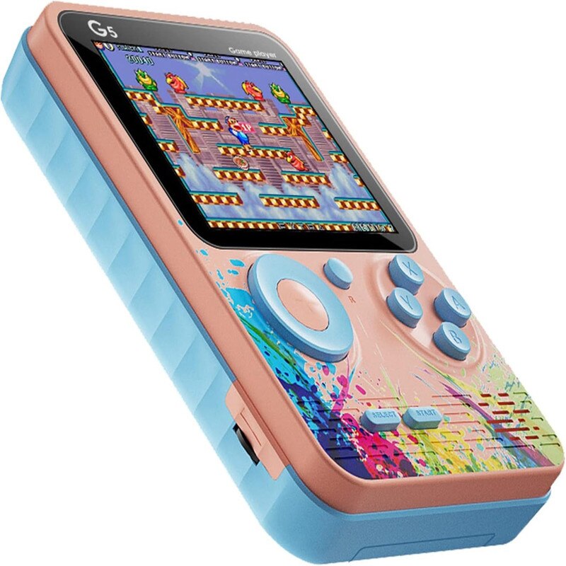 Consola Portabila, ecran LCD, mai mult de 500 de jocuri, joc dublu, conexiune TV de sprijin, roz