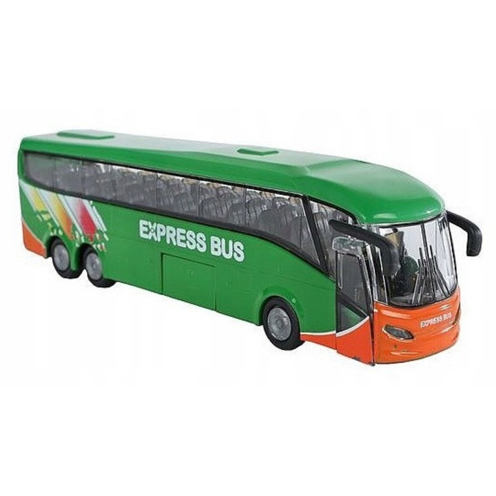 Autobuz, Hipo, Metal, Efecte luminoase si sonore, Verde / Portocaliu