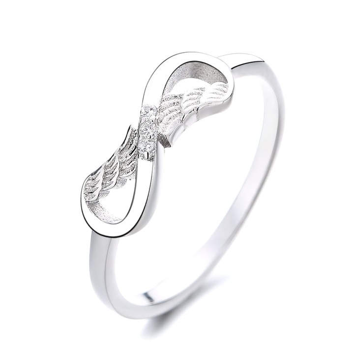 Inel argint 925, JW1372, model infinit, placat cu rodiu (Marime: 7)