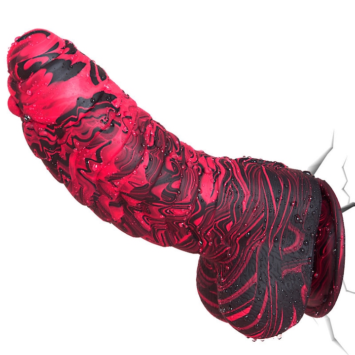 Дилдо, MOMONII, 2.36" диаметър, гъвкаво, с вендуза, цветно