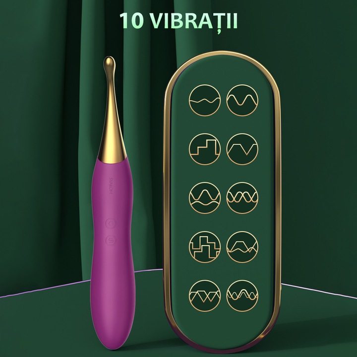 Вибратор 4-в-1 Beatrice, стимулация на клитора и G-точката, 10 режима на вибрация, водоустойчив, силикон, многоцветен