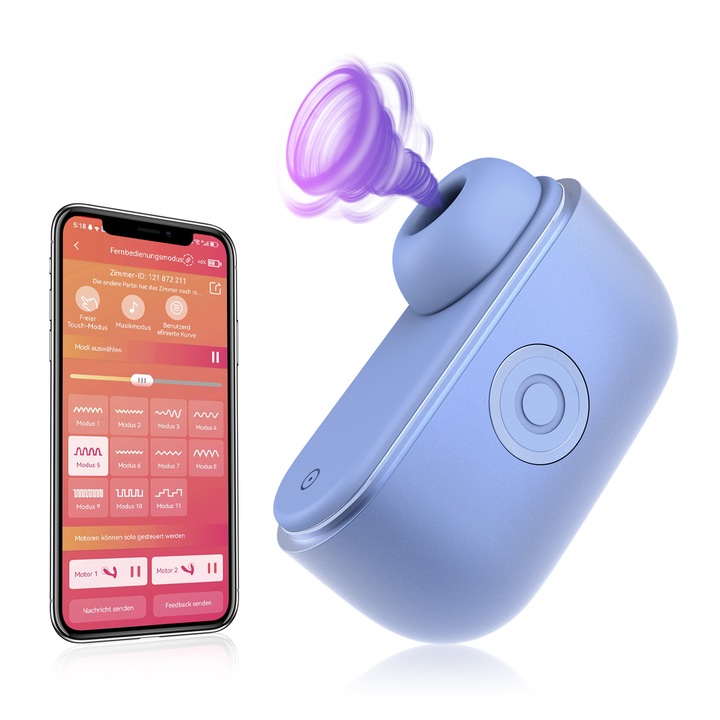 Вибратор за възрастни MOMONII, със смучене, APP контрол, 5x5см, за клиторна стимулация, за двойки