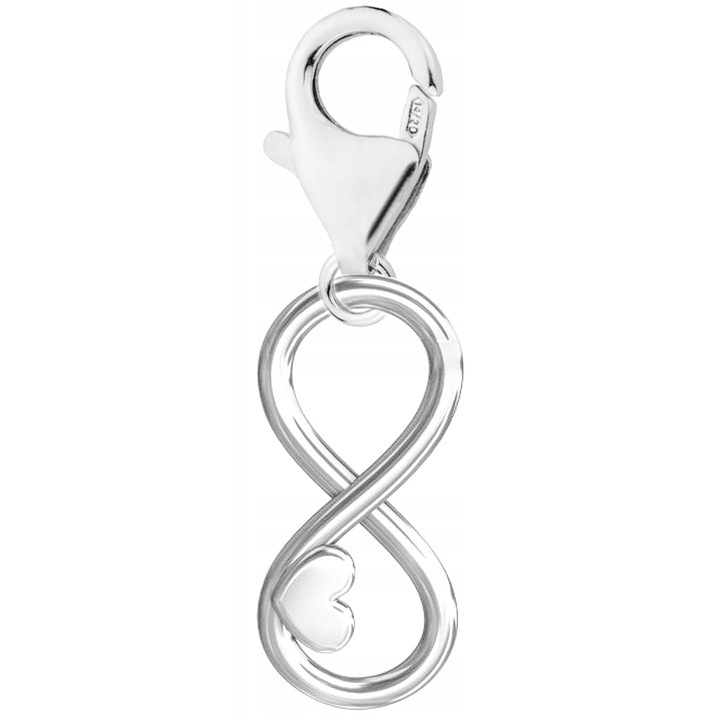 Talisman Din Argint 925, Larezo, Material Argint, Titlu 925, Simbolul Infinitului, Ambalaj Elegant Inclus, Un Cadou Unic, Argintiu