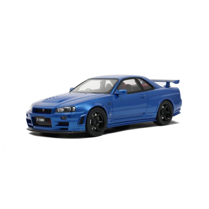 Модел на кола Nissan NISMO R34GT-R Z-tune Bayside Blue 2005 1:12 Otto Models (G082)
