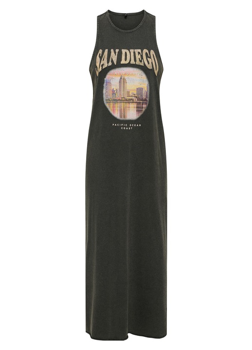 Дамска рокля Only, 15324373, Органичен памук, Черен, Черен