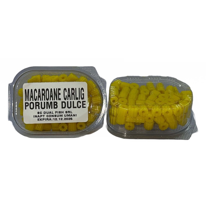 Carlig makaróni, édeskukorica ízű, 30 g, Dual Fish
