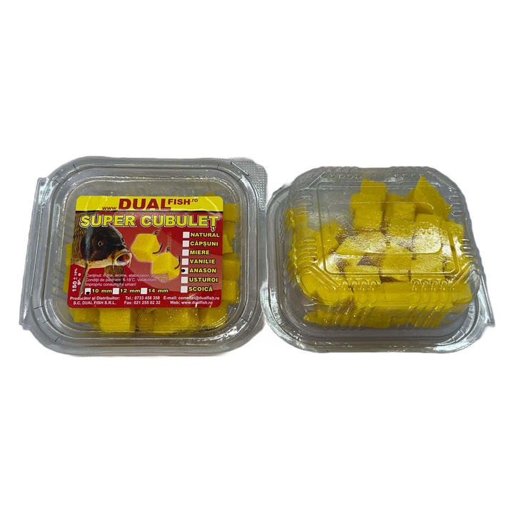 Mamaliga Super Cube 10 mm, ANISON ízű, 150gr, Dual Fish