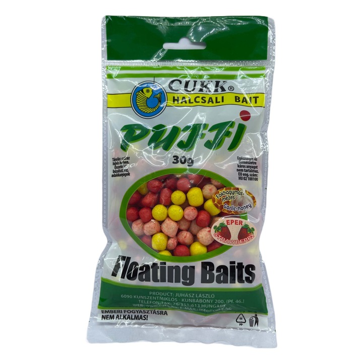 CUKK пуфове, среден размер, вкус 3 в 1 (ЧЕСЪН, ЯГОДА И МЕД), 30 гр., CUKK