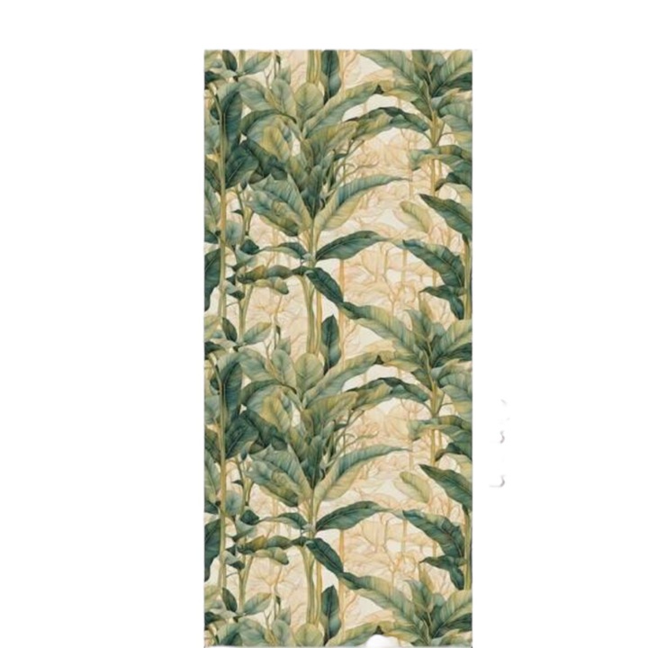 Öntapadós tapéta, trópusi növényminta, vízálló, 45x500cm