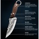Cutit Outdoor, 21 cm, Din otel cu continut ridicat de carbon, Teaca de protectie, Maner Antiaderent Ergonomic din lemn, Lama Ascutita si Durabila, B-SQUL EXPEDITION®