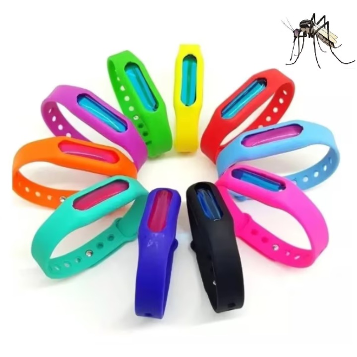 Bratara Anti-Tantari si Insecte cu Ulei Esential si Efect Repelent pana la 300h, Model pentru Copii si Adulti, Silicon Multicolor, Set 8 Bucati, ORIGINAL DEALS