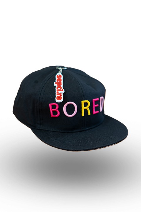 Sapcă bărbați BASIC, bumbac, reglabil, vizor anti-soare, neagră