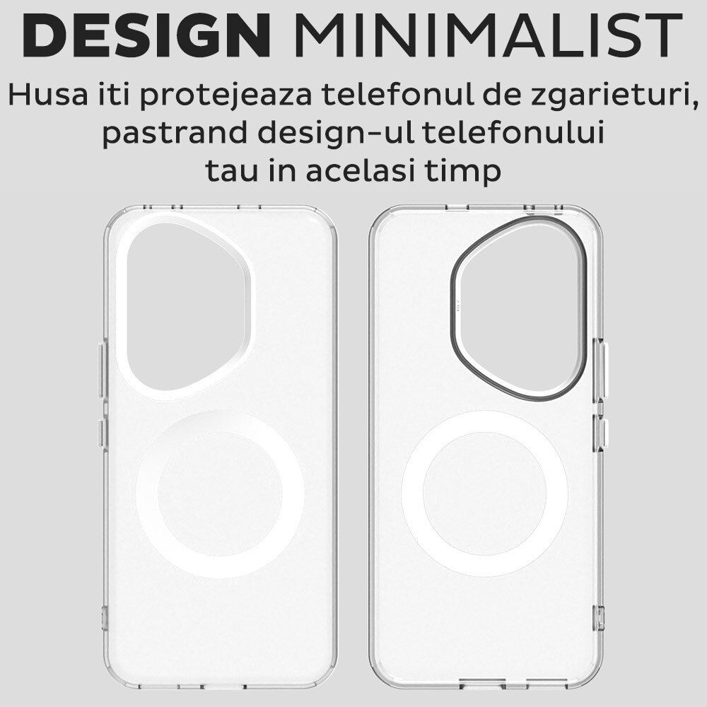 Husa pentru Honor 400 Pro DaDen® CandyCase MagSafe, Antisoc, Incarcare wireless, Butoane protejate, Alb