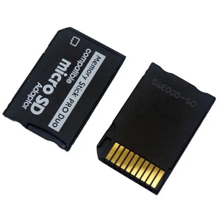 Adaptor, Produo, microSD la stick de memorie Produo, plastic, 1 bucata, compatibil cu PSP, camere Sony, telefoane Sony Ericsson, PS3, pentru carduri microSD