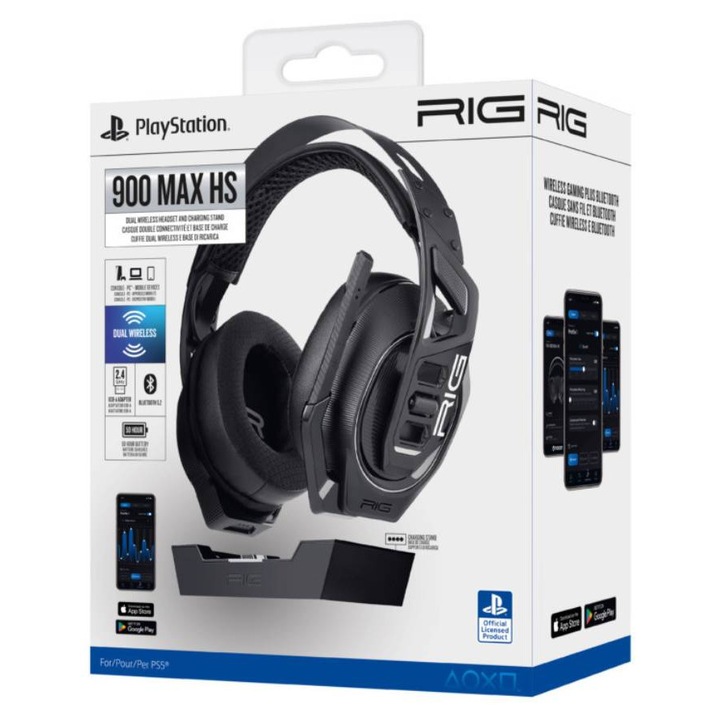 Nacon - Rig Wireless Headset 900 Max HS - Black