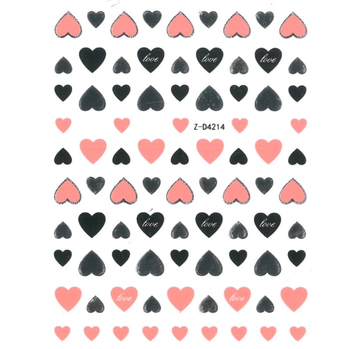 Set de stickere pentru unghii, Allepaznokcie, nude, 10x8cm