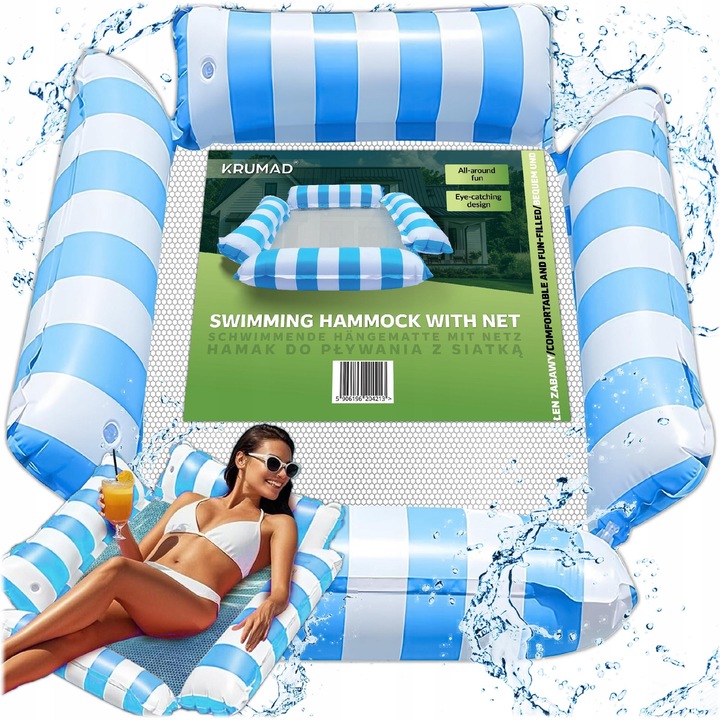 Воден хамак Надуваем матрак за плуване Надуваем шезлонг за плуване Басейн