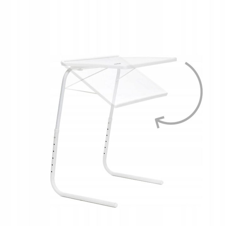 Сгъваеми маси, Innovagoods, 6 височини, 3 ъгъла, бели, 53x70x39см