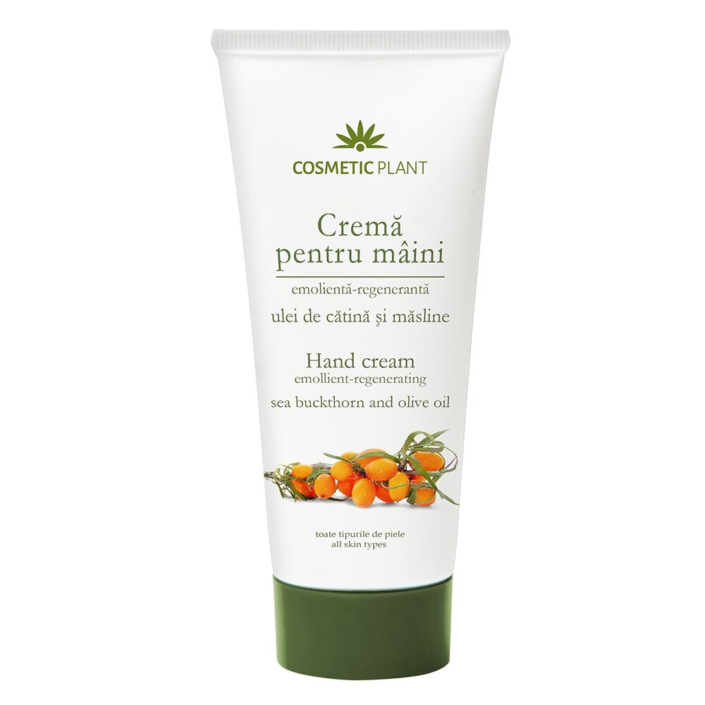 Crema pentru maini regeneranta cu ulei de catina si masline Cosmetic Plant, 100 ml