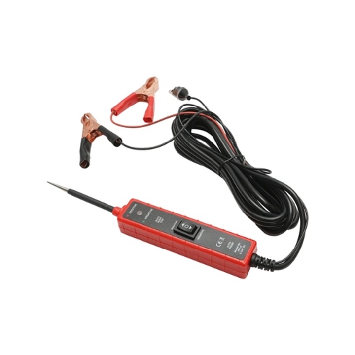 Tester tensiune circuite electrice 6V-24V DC, cablu 4m, protectie supracurent 7A lusali