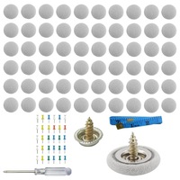 Kit Pentru Reparare Tapiterie Plafon Auto Profesional SUPER TRENDS®, 60 Buc Capse Gri, 30 Buc Ace de Pozitionare, Surubelnita, Ruleta, Potrivit Pentru Toate Masinile
