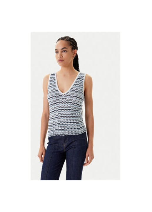 Top dama Morgan, 251-MINKO, Viscoza/Bumbac, Albastru, Albastru