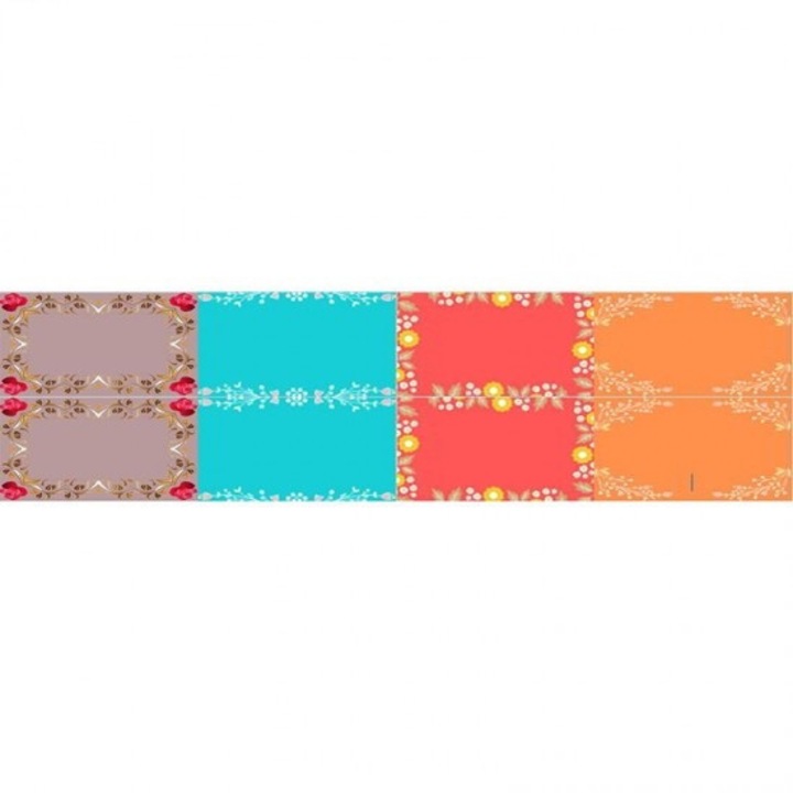 Etichete pentru recipiente, Colorat Floral, set 8 bucati, 48 mm*25 mm