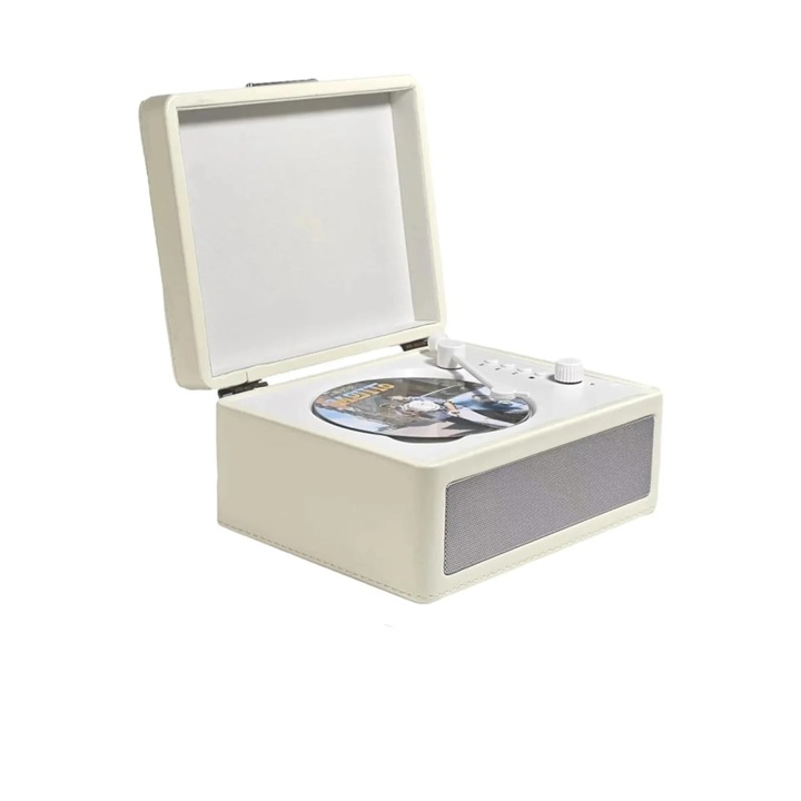CD-lejátszó, tálcás, HiFi hangzás, USB lejátszás, Bluetooth, fehér