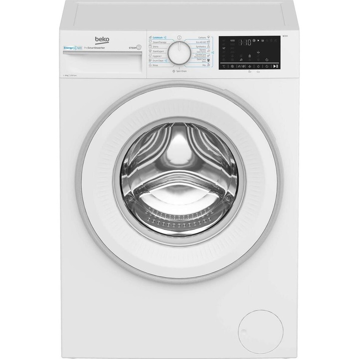 Masina de Spalat Rufe Beko 8kg 1200rpm Clasa A Motor ProSmartInverter EnergySpin SteamCure ColdWash Display Alb