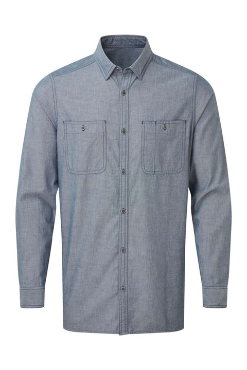 Camasa pentru barbati, bumbac organic, Premier - PR247, Albastru pal